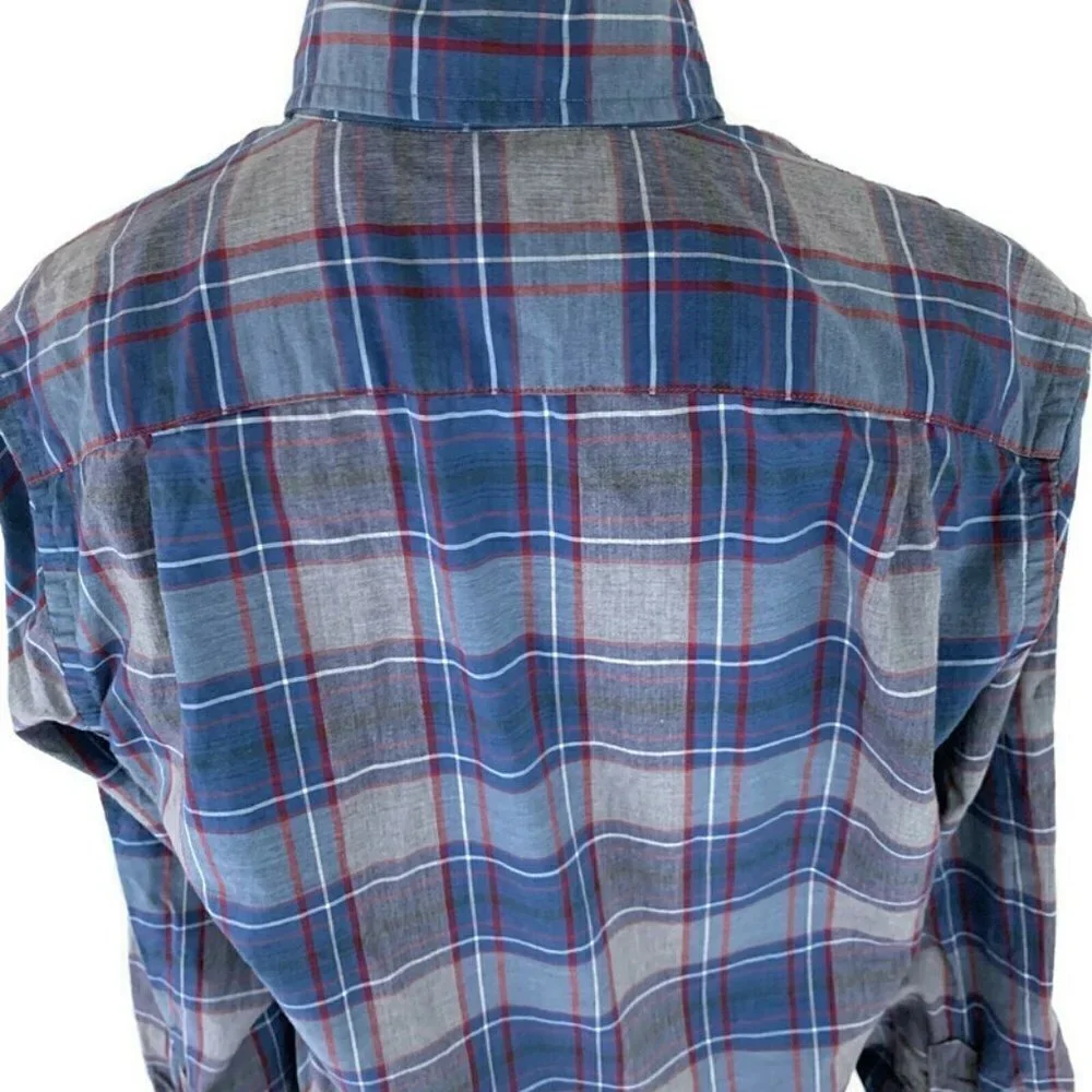 J. Crew Men's Size XS Button Down Shirt Plaid 100% Cotton Fitted